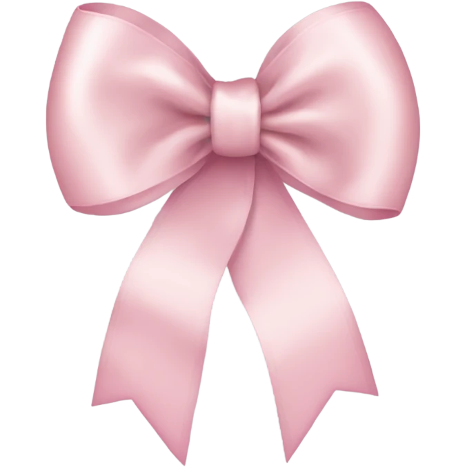 light pink ribbon bow emoji