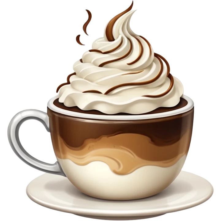 Coffee with whipped cream  emoji