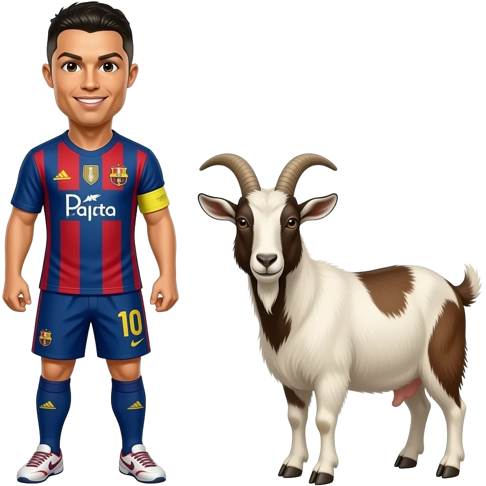 Ronaldo and goat emoji