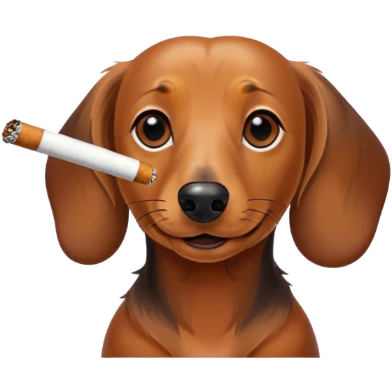 Dachshund smoking joint  emoji