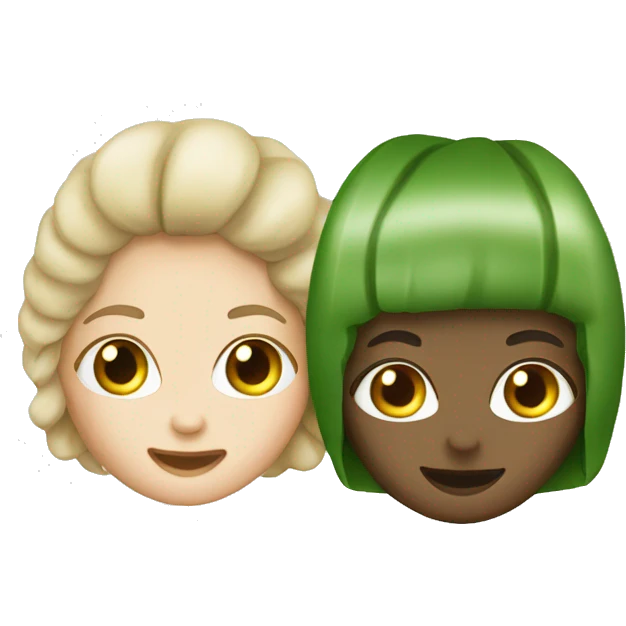 2 white vegetarians girls who eats pesto emoji