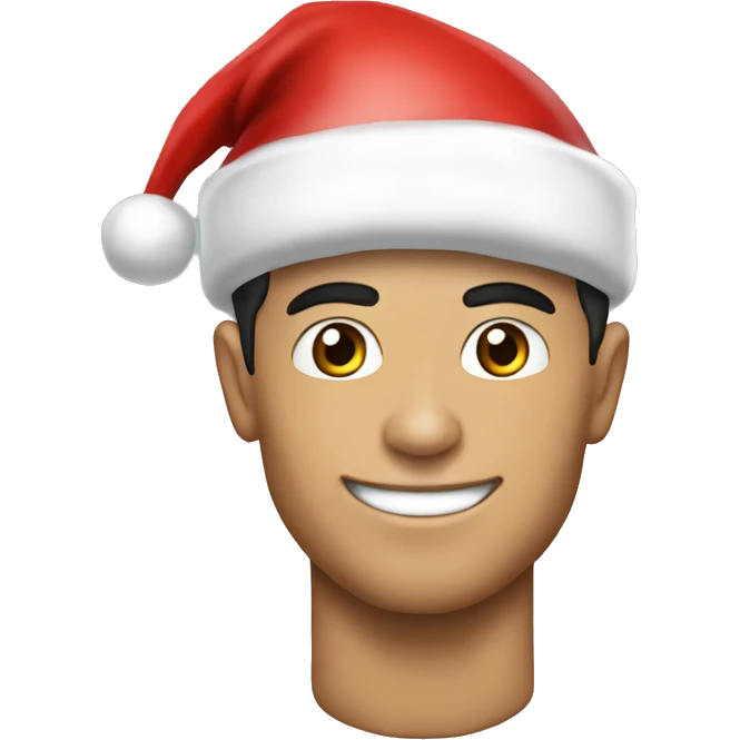 cristiano ronaldo with santa hat emoji