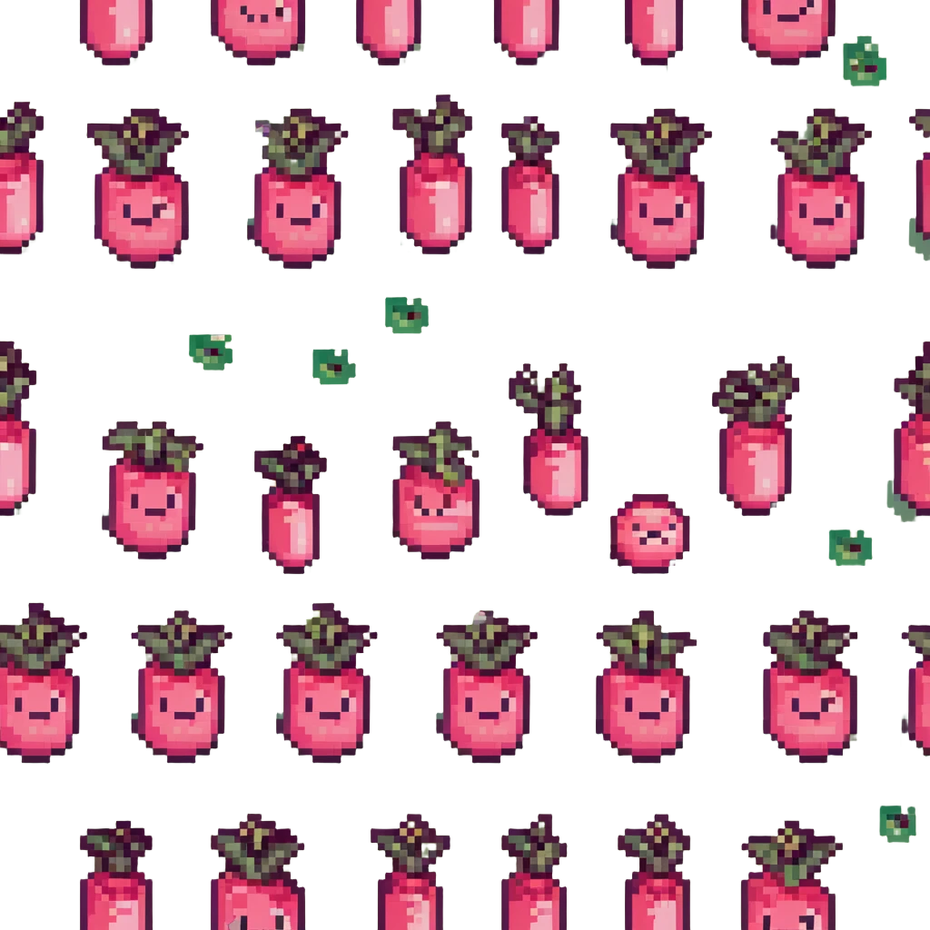 rhubarb with simple eyes and a smile emoji