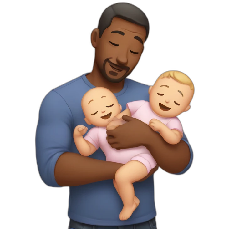 Father holding baby emoji