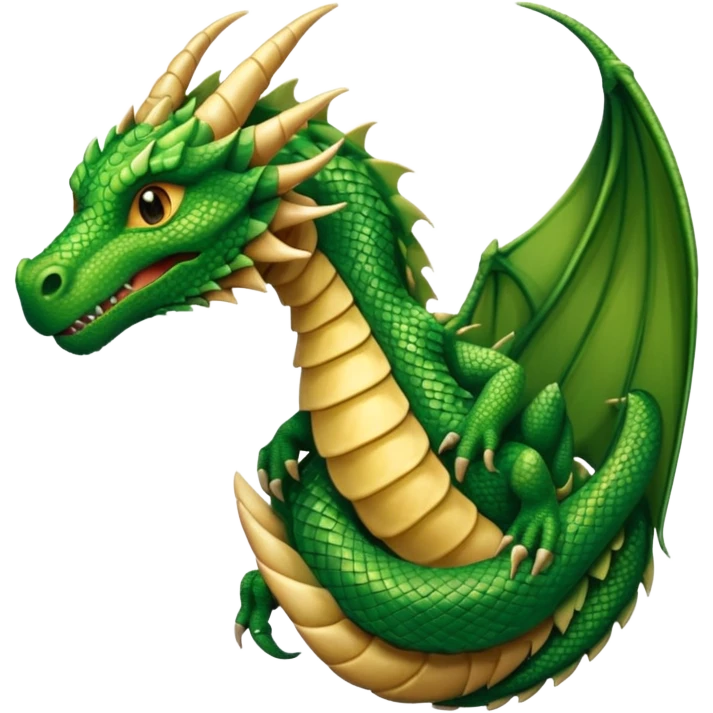 green dragon tail wrapped in human finger emoji