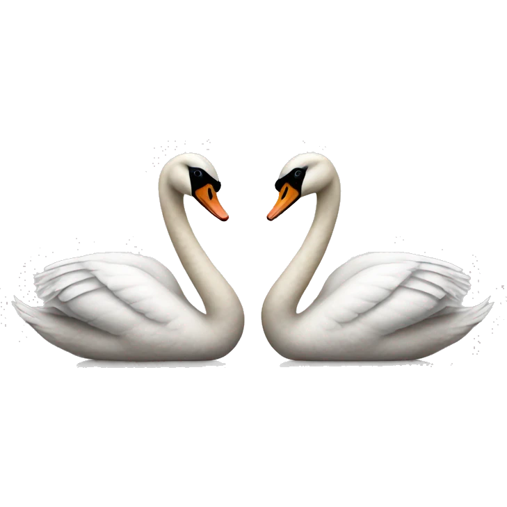 Swan couple tattoed  emoji