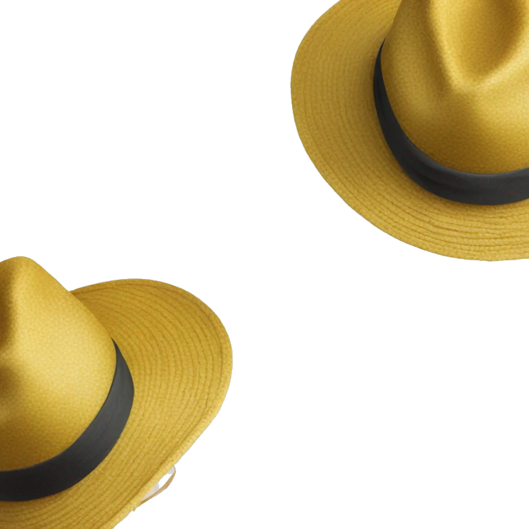 emoji jaune lunette de soleil avec un chapeau safari sur la tête emoji