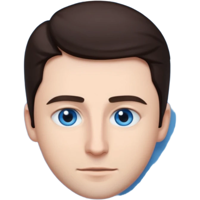 Jon Abrahams (b.1977) with blue eyes, dark brown hair emoji