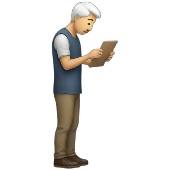 man searching for something emoji