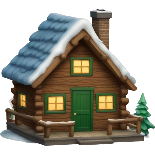 Christmas cabin emoji