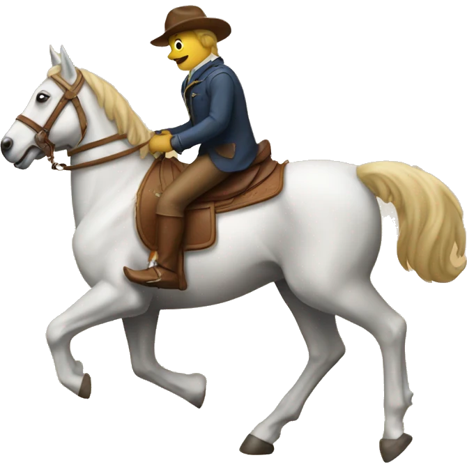 Dog riding a horse emoji