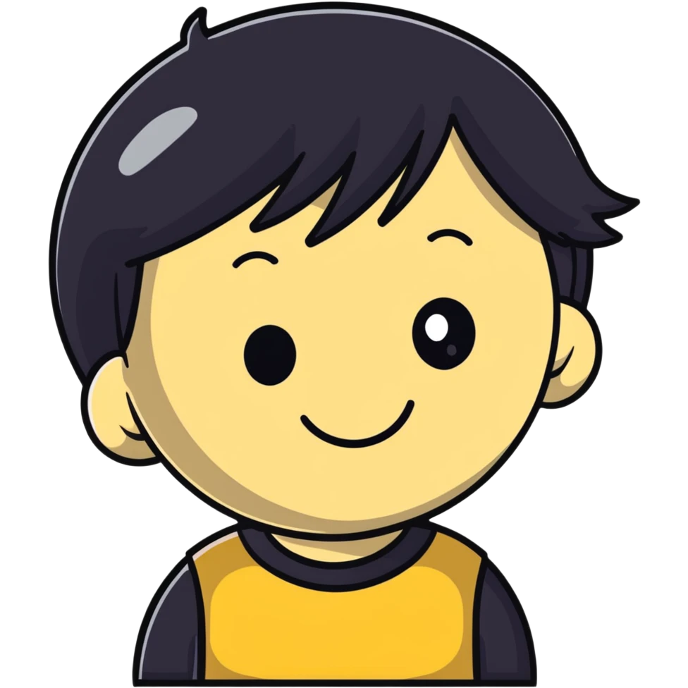 embarrassed white smiley with black hair emoji