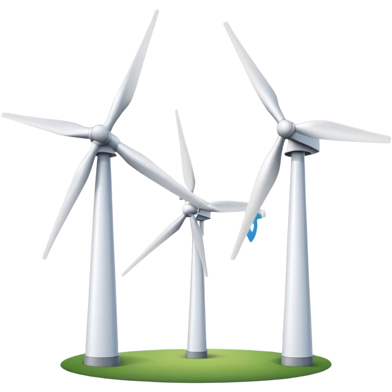 White wind turbines emoji