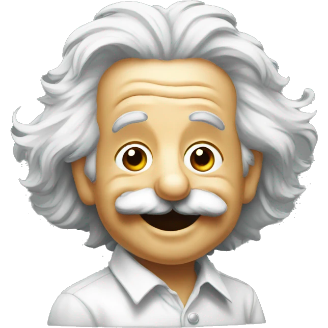 albert einstein happy with a paint palette emoji