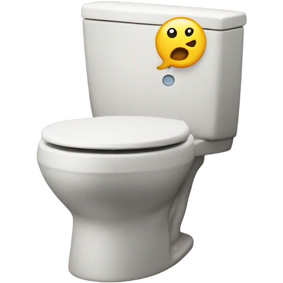 A toilet speaking eating “Tommy” emoji
