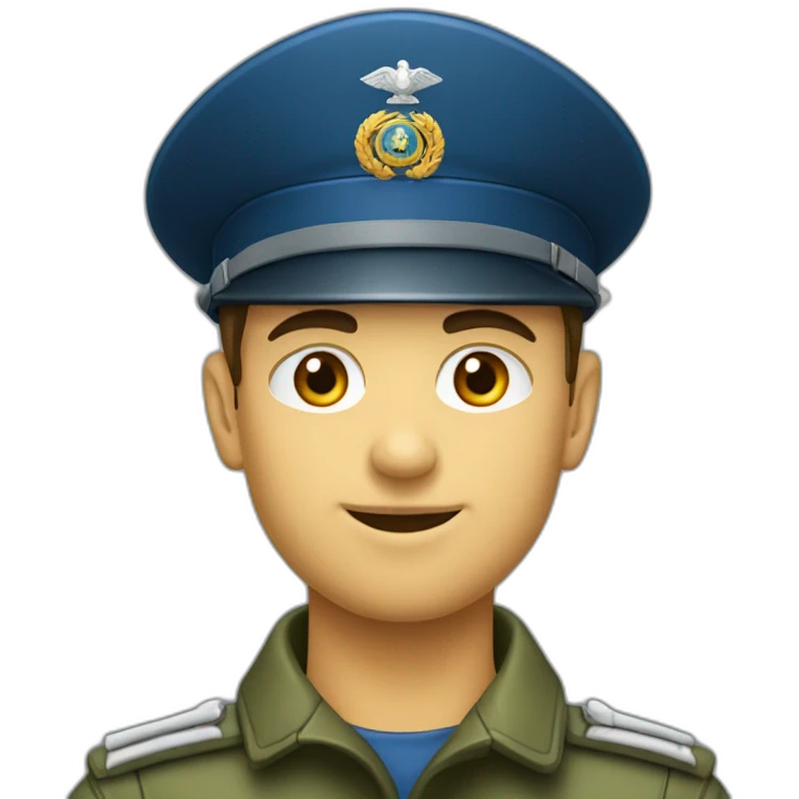 Militaire avec béret bleu  emoji