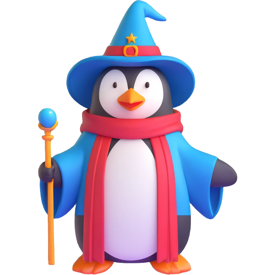 penguin wizard emoji