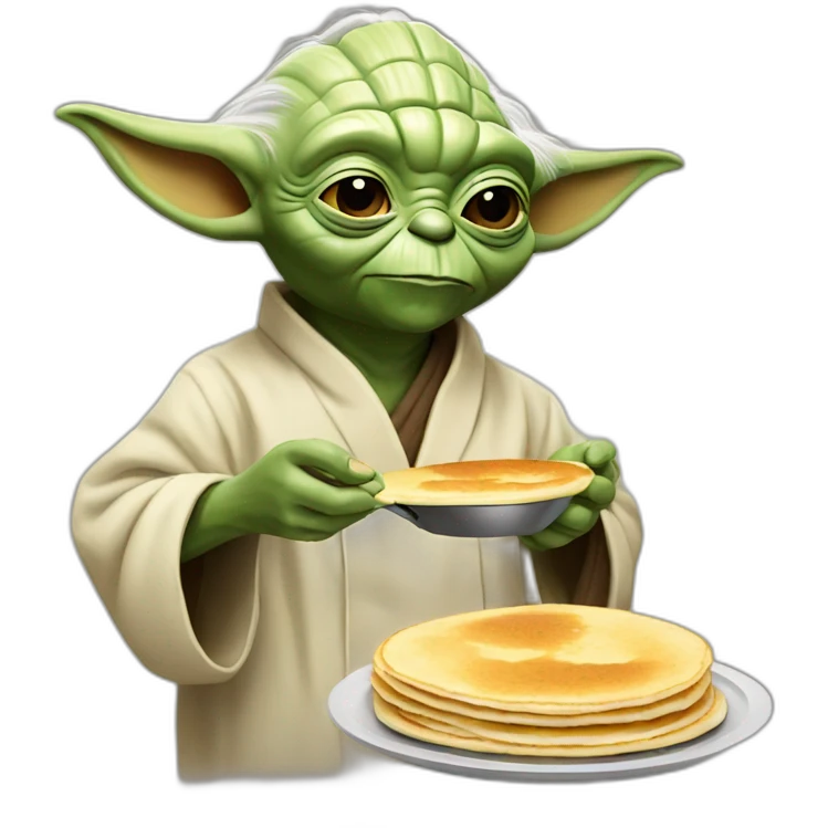 yoda cooking pancakes emoji