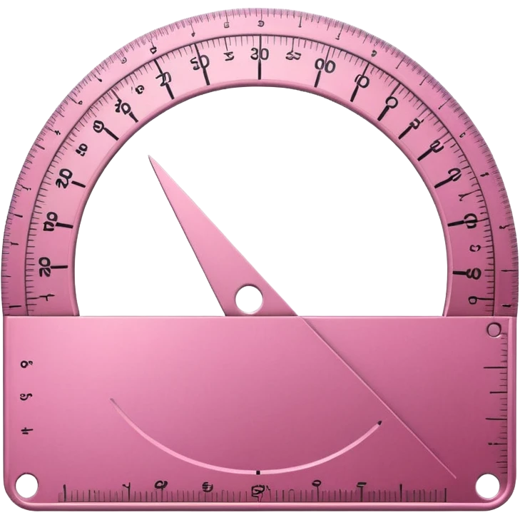 mac os icon, protractor, ruler, measures, pink emoji