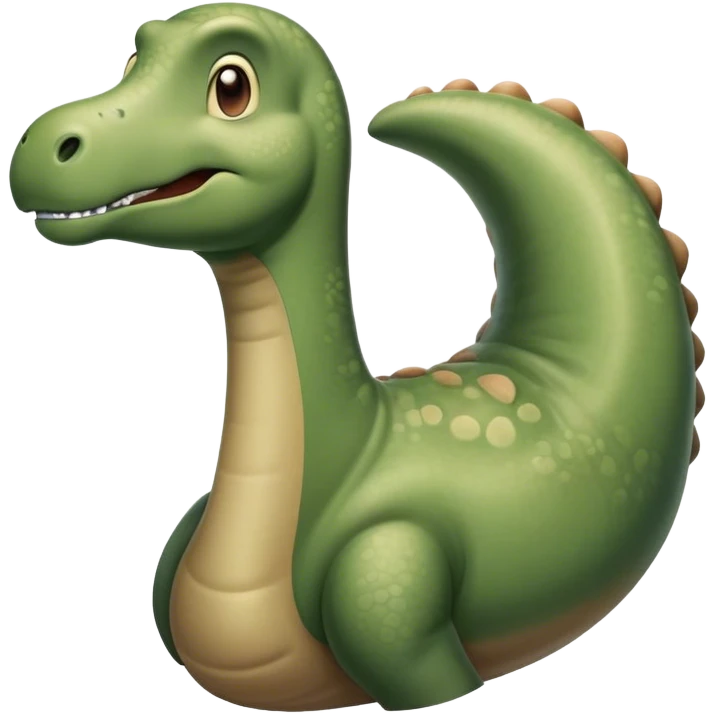 Beautiful and Majestic Brontosaurus Portrait Emoji, Head and body rendered in serene repose with a gentle, confident smile, showcasing its enormous, graceful neck and a massive, textured form with eyes softly closed in tranquil repose, Simplified yet exquisitely endearing features, highly detailed, glowing with a soft, drowsy ancient light, high shine, relaxed and utterly majestic, stylized with an air of timeless prehistoric splendor, soft glowing outline, capturing the essence of a beautiful and majestic Brontosaurus that embodies the serene power of the ancient world! emoji