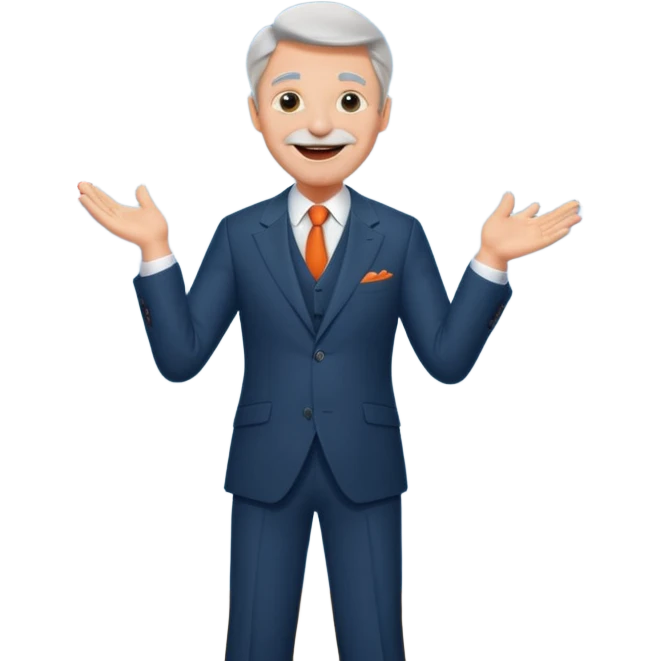 een man van 50 die een theather voorstelling geeft en een leuke grap maak met een theather op de achtergrond en hij moet nederlands zijn emoji