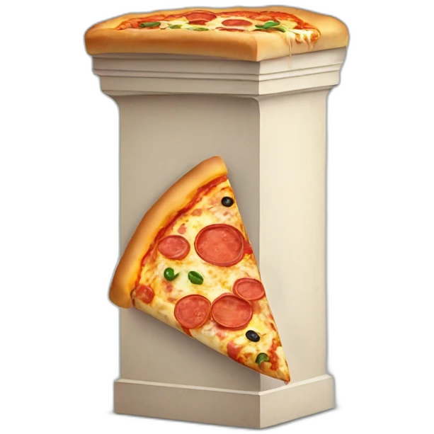 pillar with pizza box emoji
