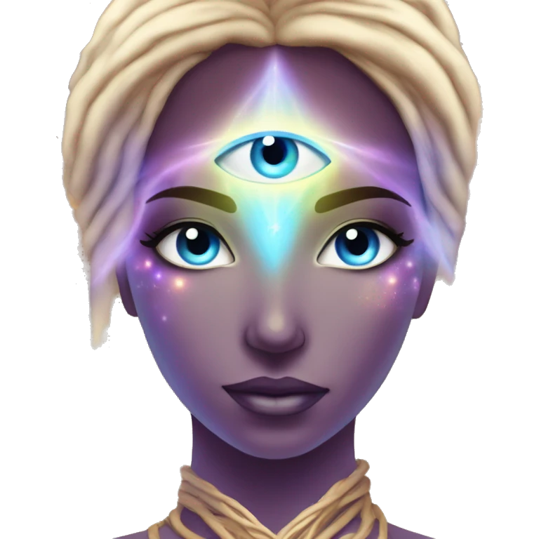 Pleiadian radiant glowing diva woman female third eye emoji