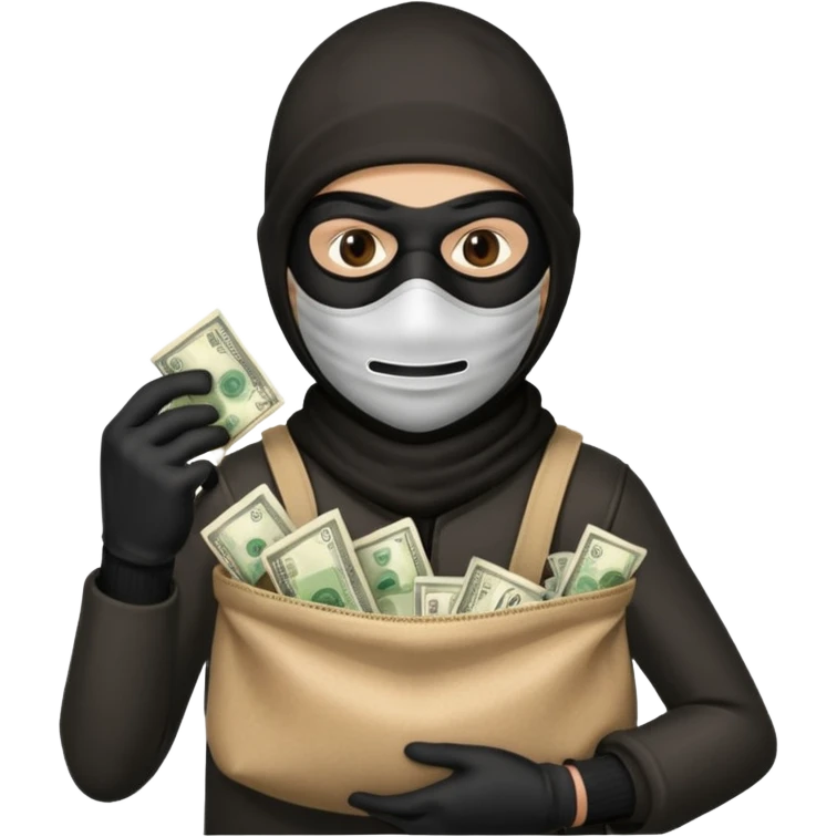 Robber,Knave. Half body emoji