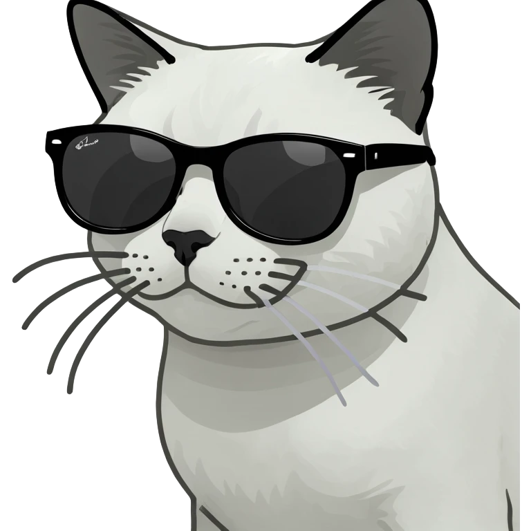 Cat with sunglasses emoji