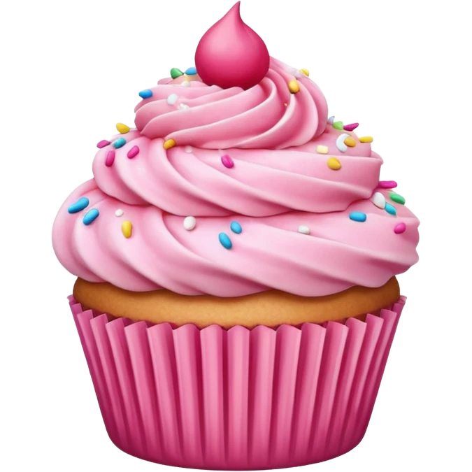 Cupcake with pink icing emoji