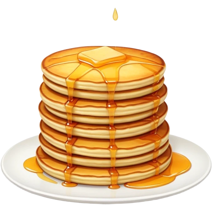 stack of cheese pancakes with syrup emoji