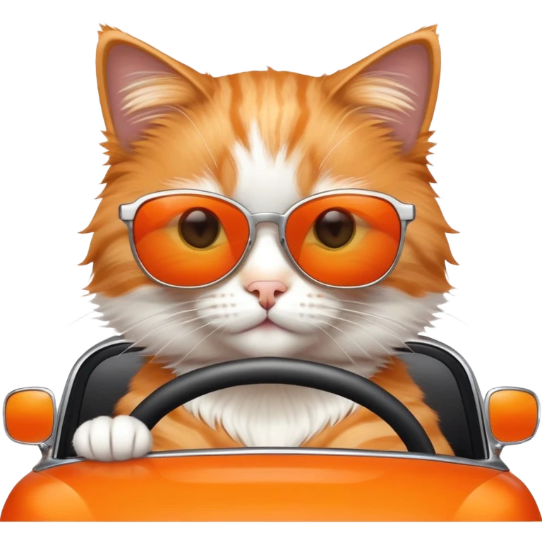Cat Drive a car emoji