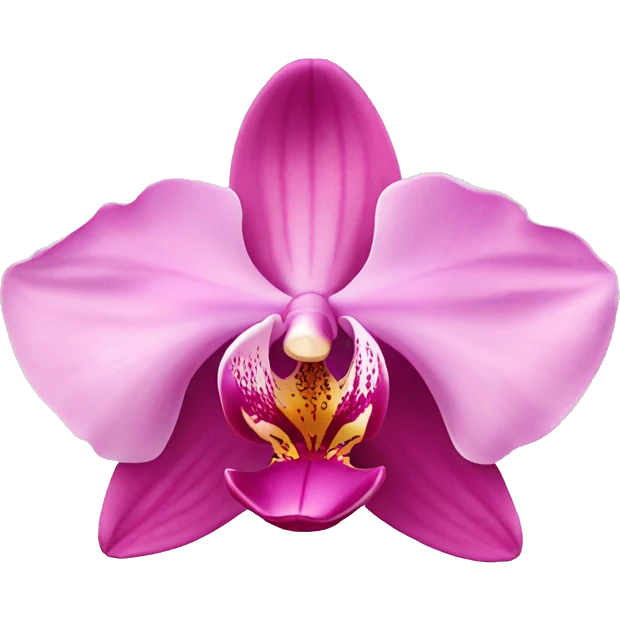 pink orchid  emoji