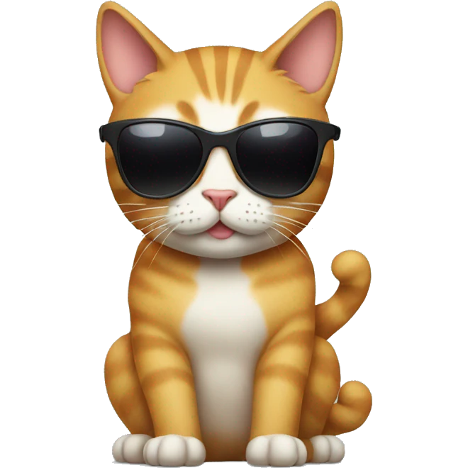 Cat with sunglasses emoji