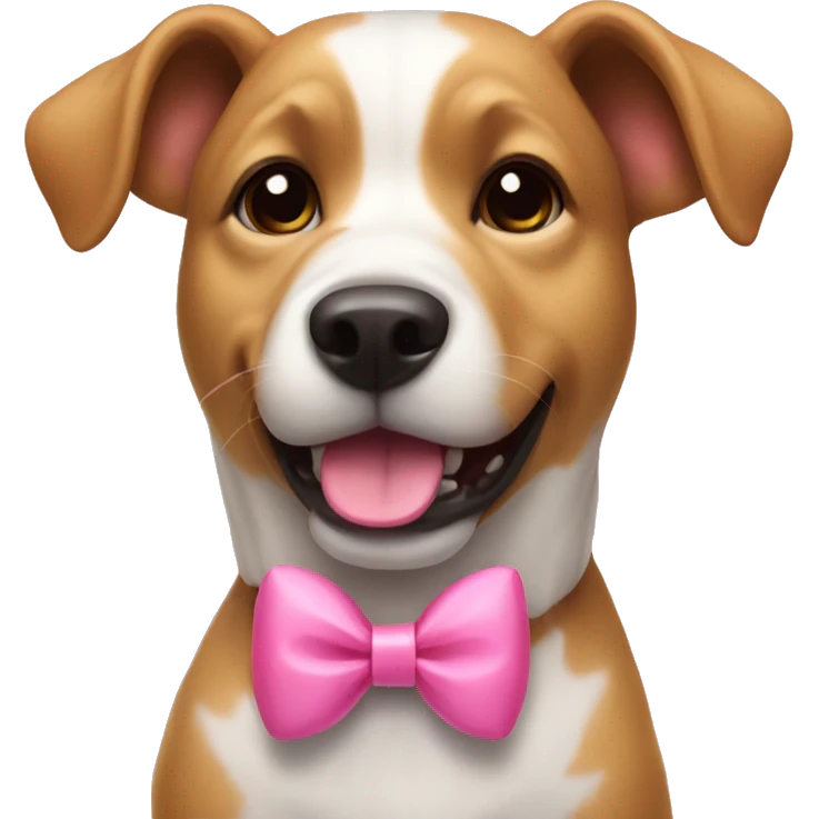 Dog with a pink bow emoji