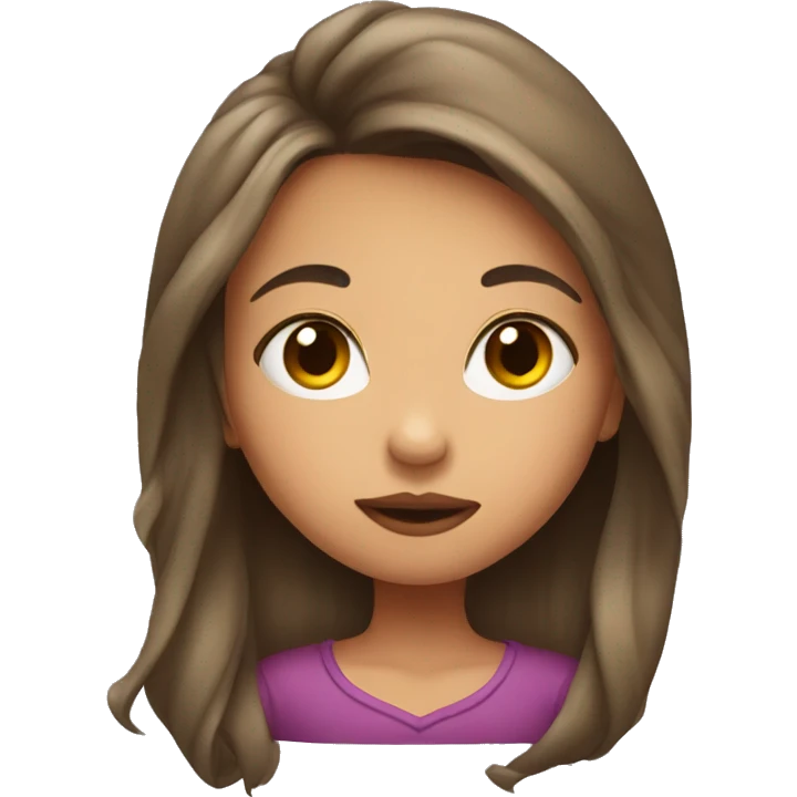 Girl with kiss emoji