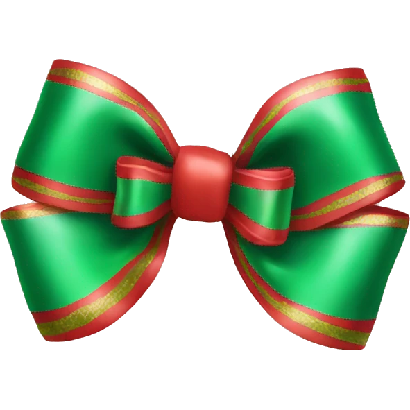 Christmas bow emoji