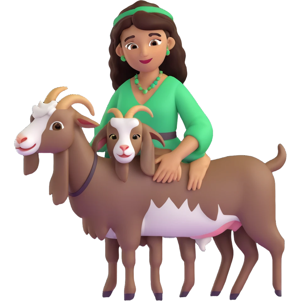 Esmeralda with her pet goat Djali emoji