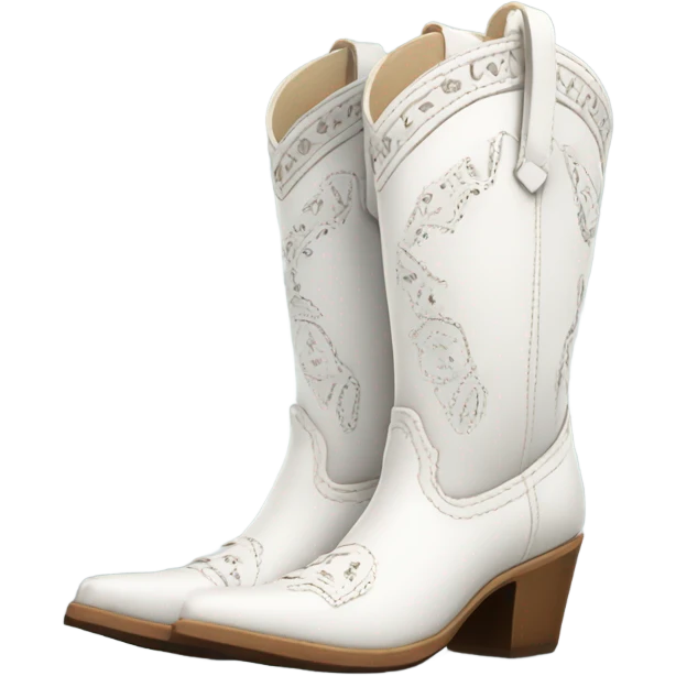 White cowgirl boots emoji