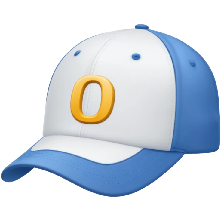 white cap with letters OAO emoji