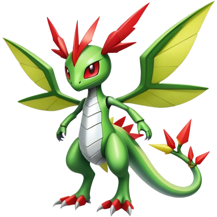 Cute Cool Edgy Shiny Futuristic Ethereal Legendary Kartana-Digimon-Schyther-Flygon-hybrid full body emoji