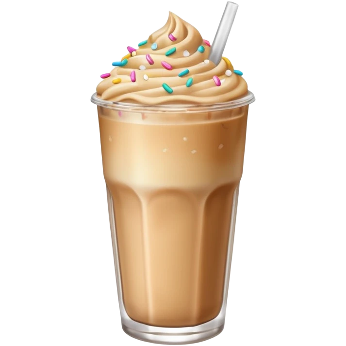iced latte with sprinkles emoji
