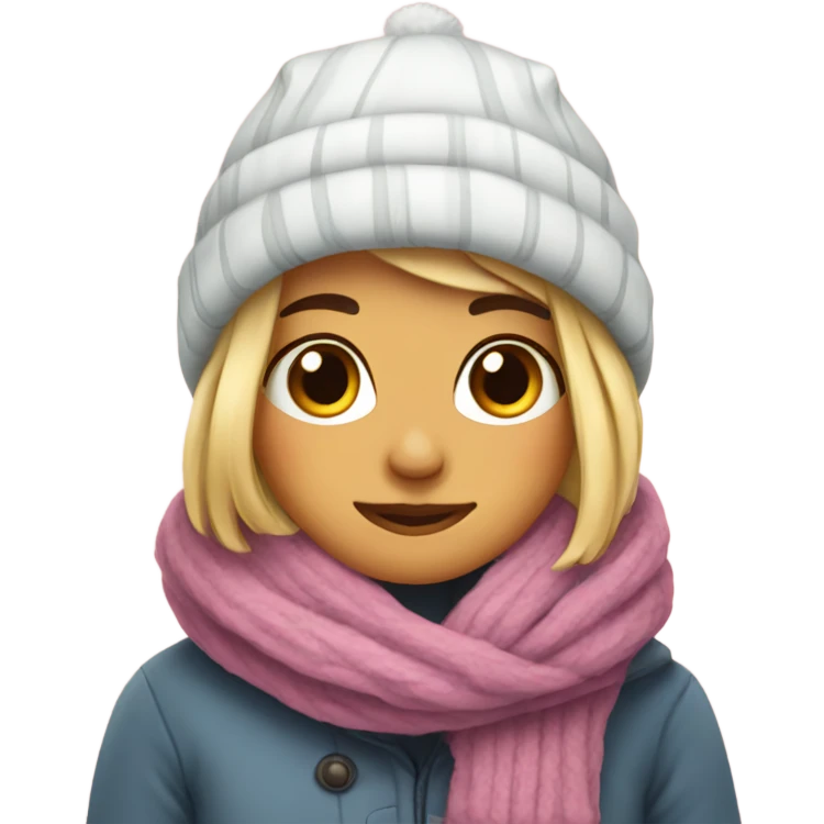 cozy winter girl emoji