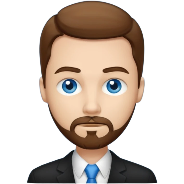Hombre delgado piel clara con perilla emoji