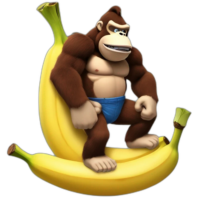DONKEY KONG ON TOP OF A GIANT BANANA emoji