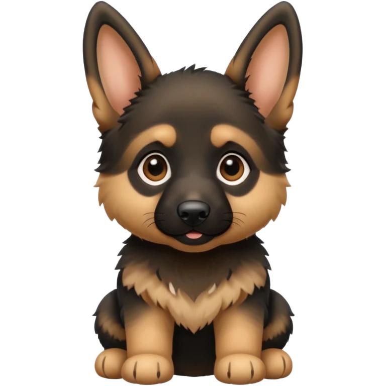 German shepherd puppy cute emoji