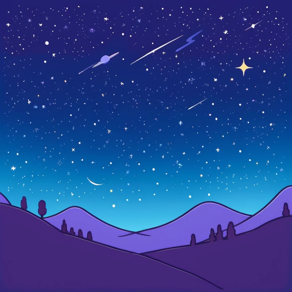 Sparkling starry night sky, galaxy view with stars and nebula emoji