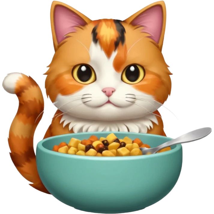 cat eating emoji