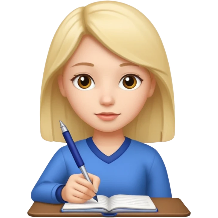 girl with notebook emoji