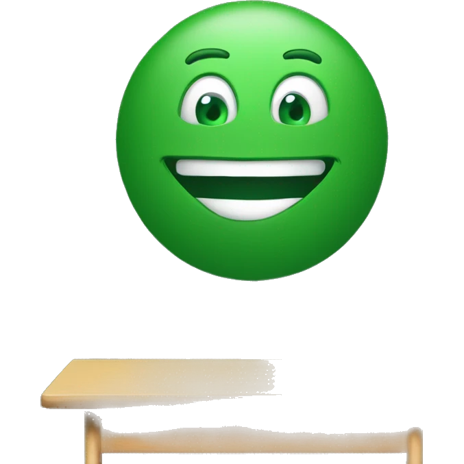 Green chalkboard in school classroom emoji